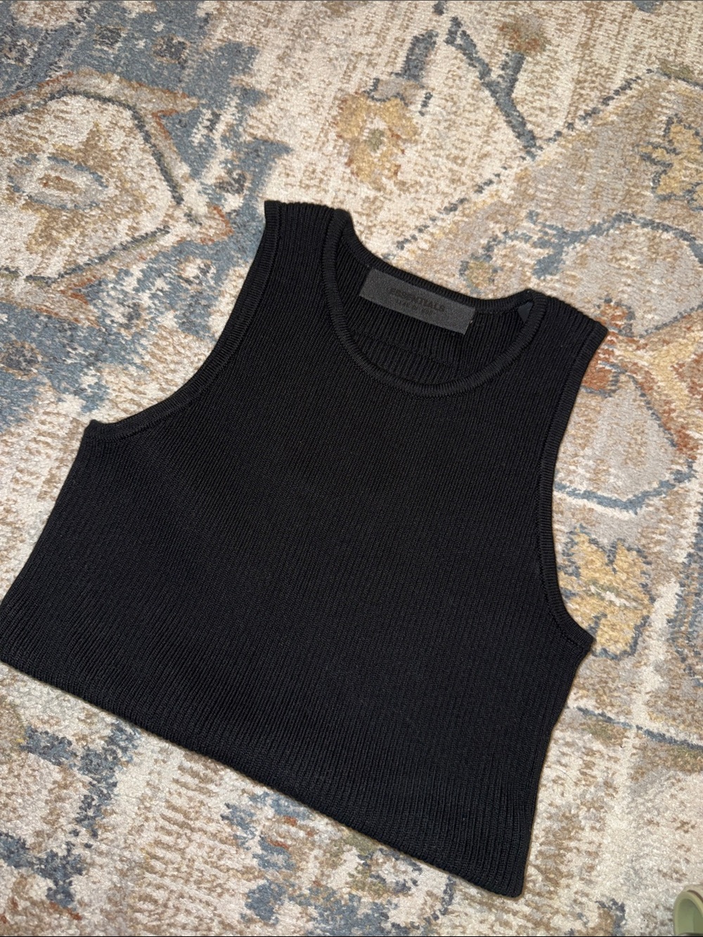 Fear of God Black Ribbed Knit Tank Top